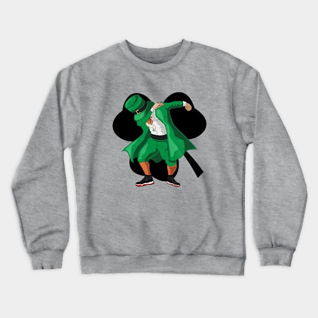 Dabbing Leprechaun Crewneck Sweatshirt by hoopoe